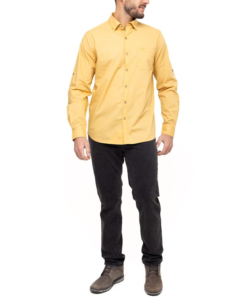 Camisa-Algodon-Organico-Hombre-Galiton-Amarillo-Rockford