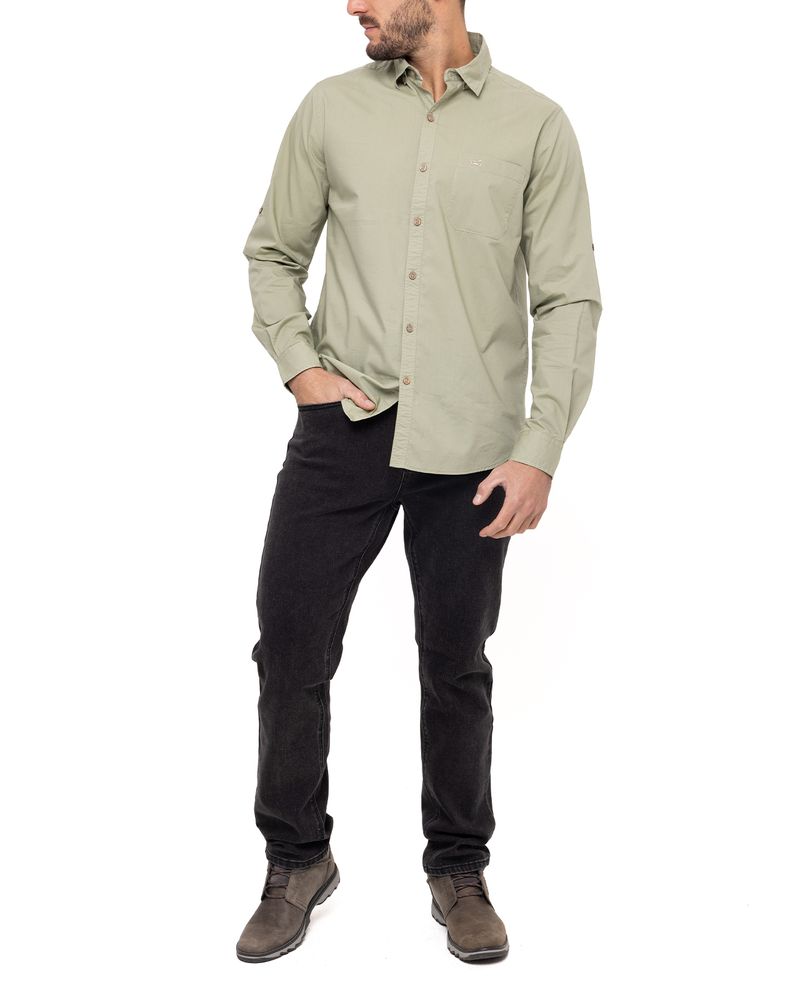 Camisa-Algodon-Organico-Hombre-Galiton-Oliva-Rockford