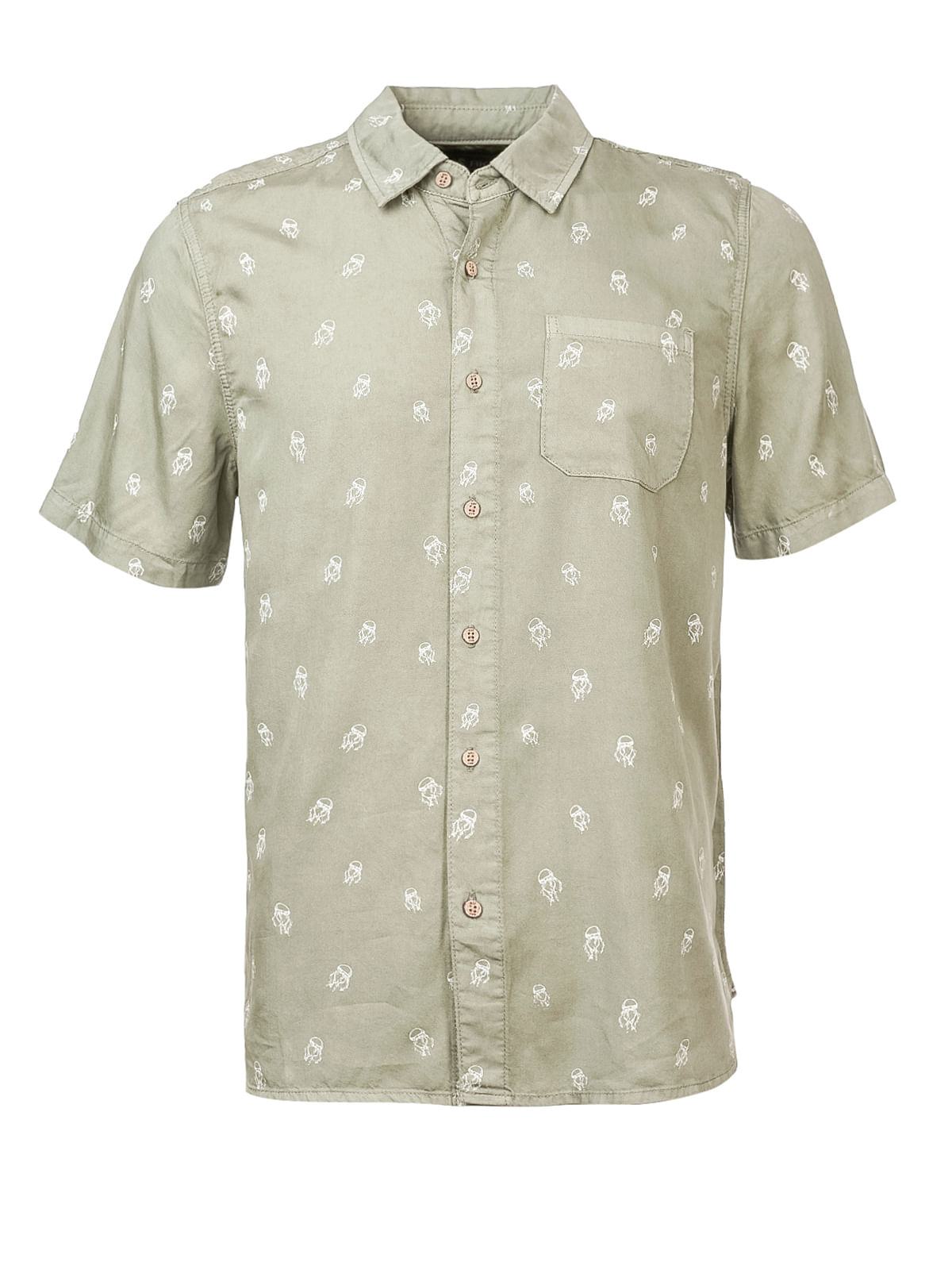 Camisa Tencel Hombre Denimprint Verde Claro Rockford