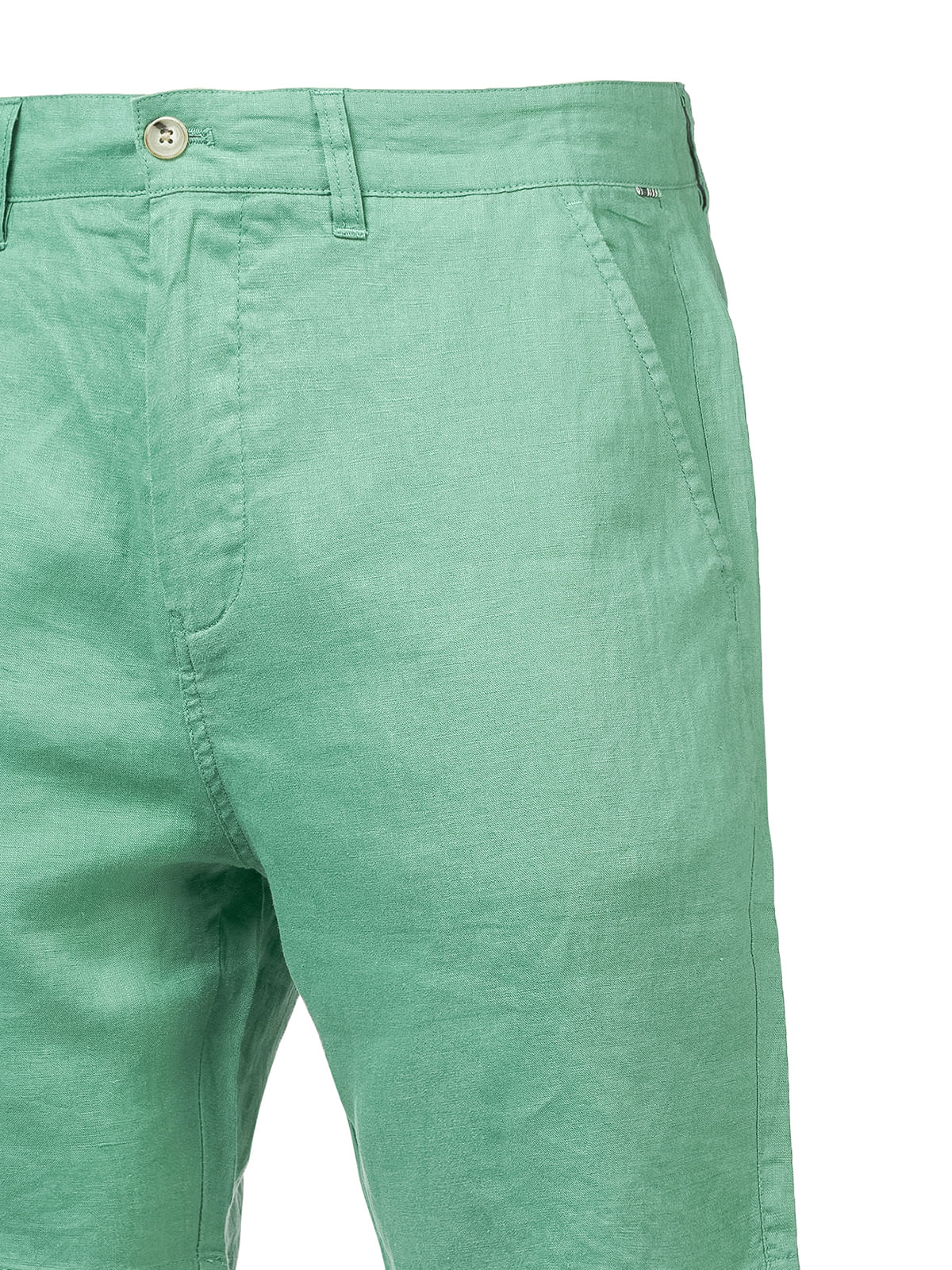 Short Lino Orgánico Hombre Linen Verde Rockford