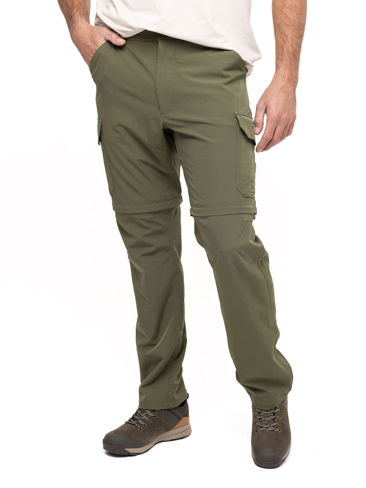 Pantalón Natural Flex Hombre Desmontable Oliva Rockford