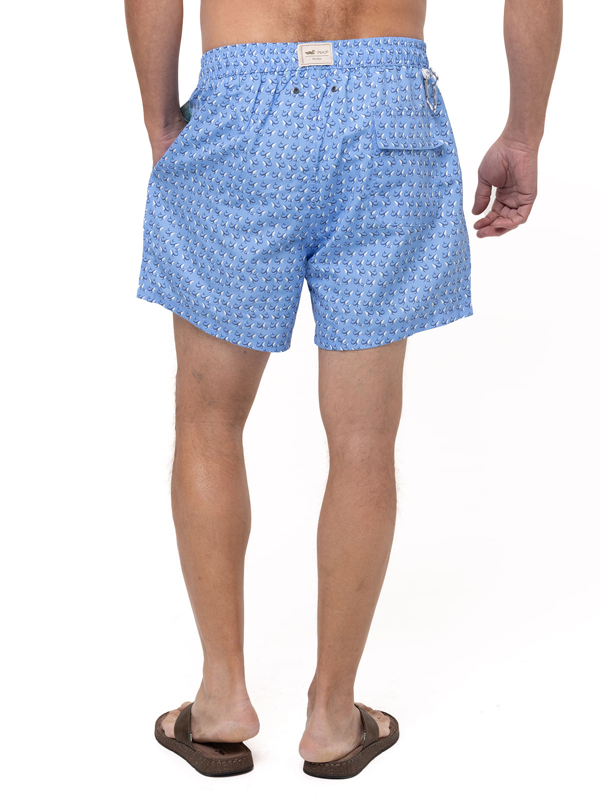 Traje De Baño Fibras Recicladas Hombre Izam Azul Rockford