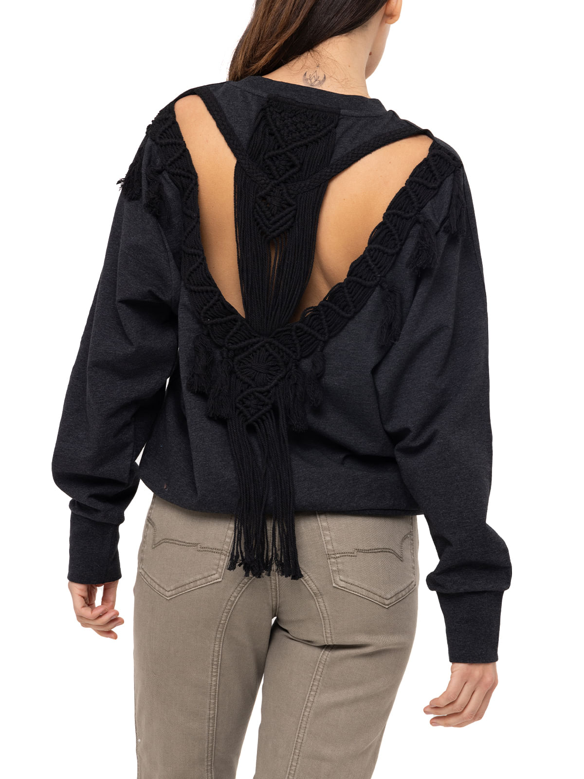 Polerón Algodón Orgánico Mujer Anara Negro Rockford