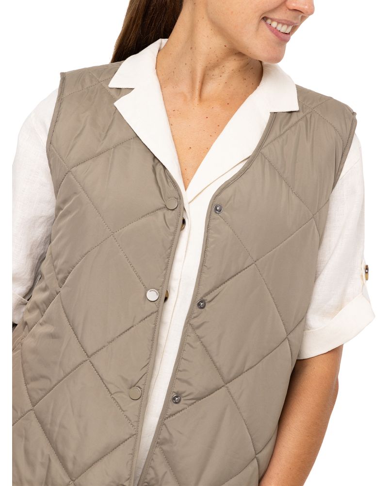 Chaqueta Sin Mangas Casual Mujer W Mediumweight Insulated Triangle Quilted  Vest Negro Cat-Cat Chile - Rockford Chile