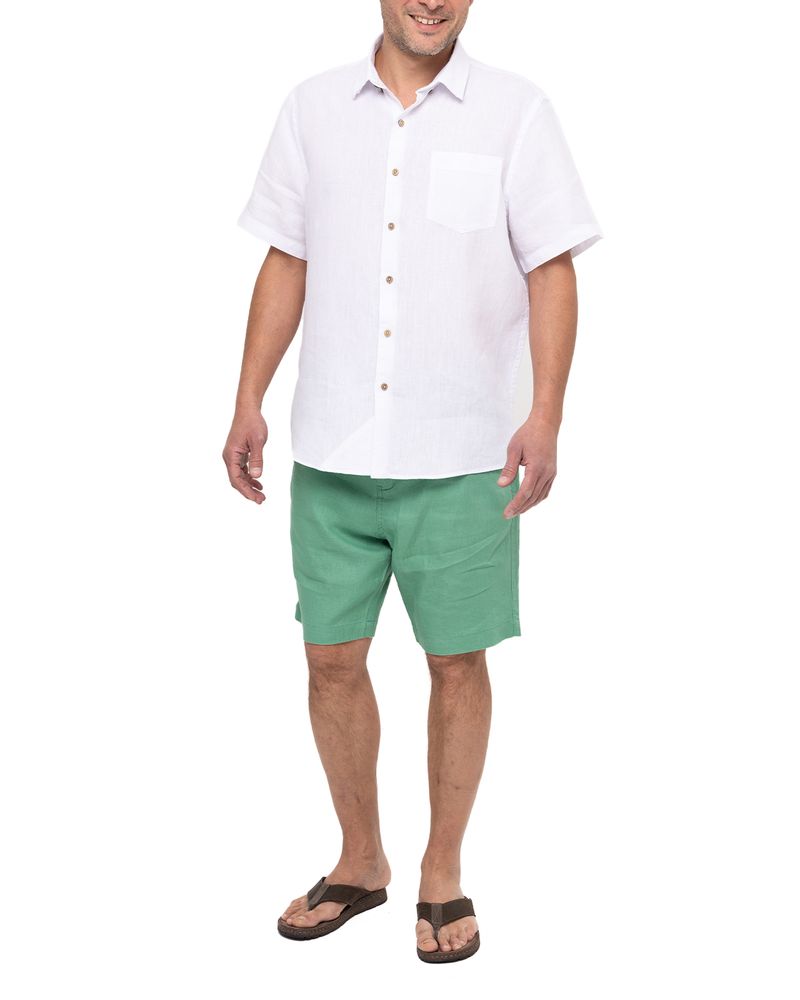 Short-Lino-Organico-Hombre-Linen-Verde-Rockford