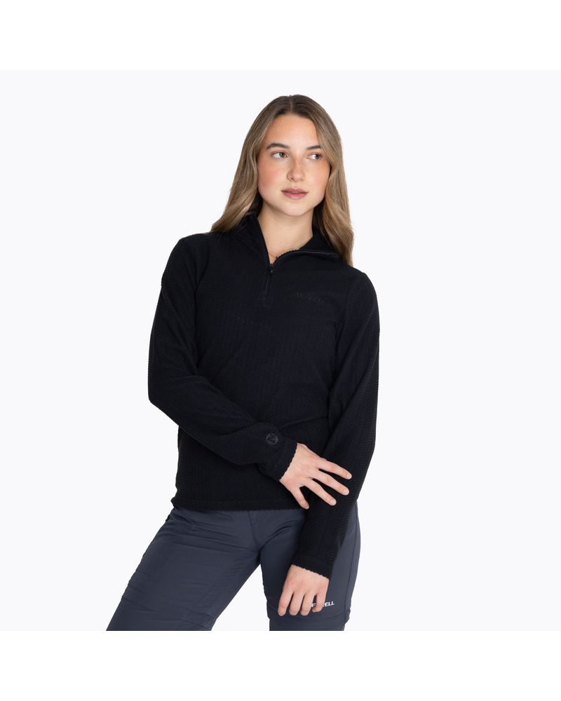 Poleron-Mujer-Embossed-Half-Zipper-Sweatshirt