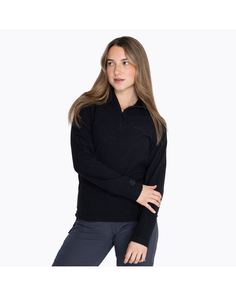 Poleron-Mujer-Embossed-Half-Zipper-Sweatshirt