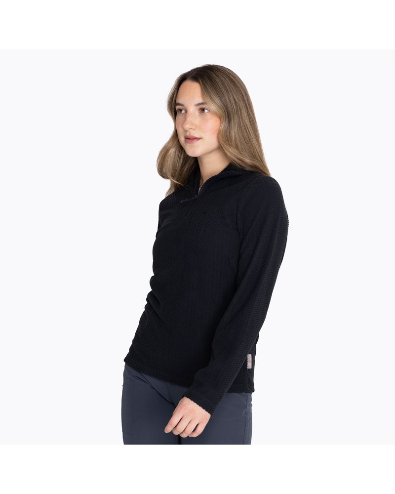 Poleron-Mujer-Embossed-Half-Zipper-Sweatshirt