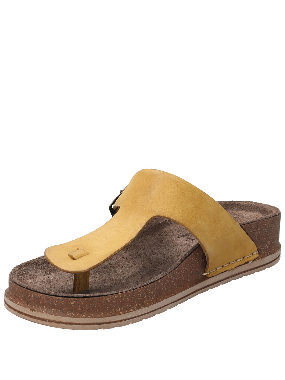 Sandalia Cuero Mujer Salvario Amarillo Rockford