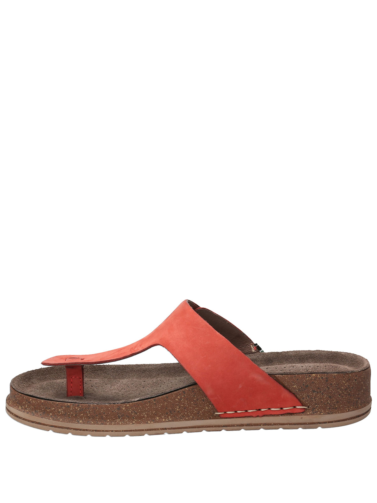 Sandalia Cuero Mujer Salvario Rojo Rockford