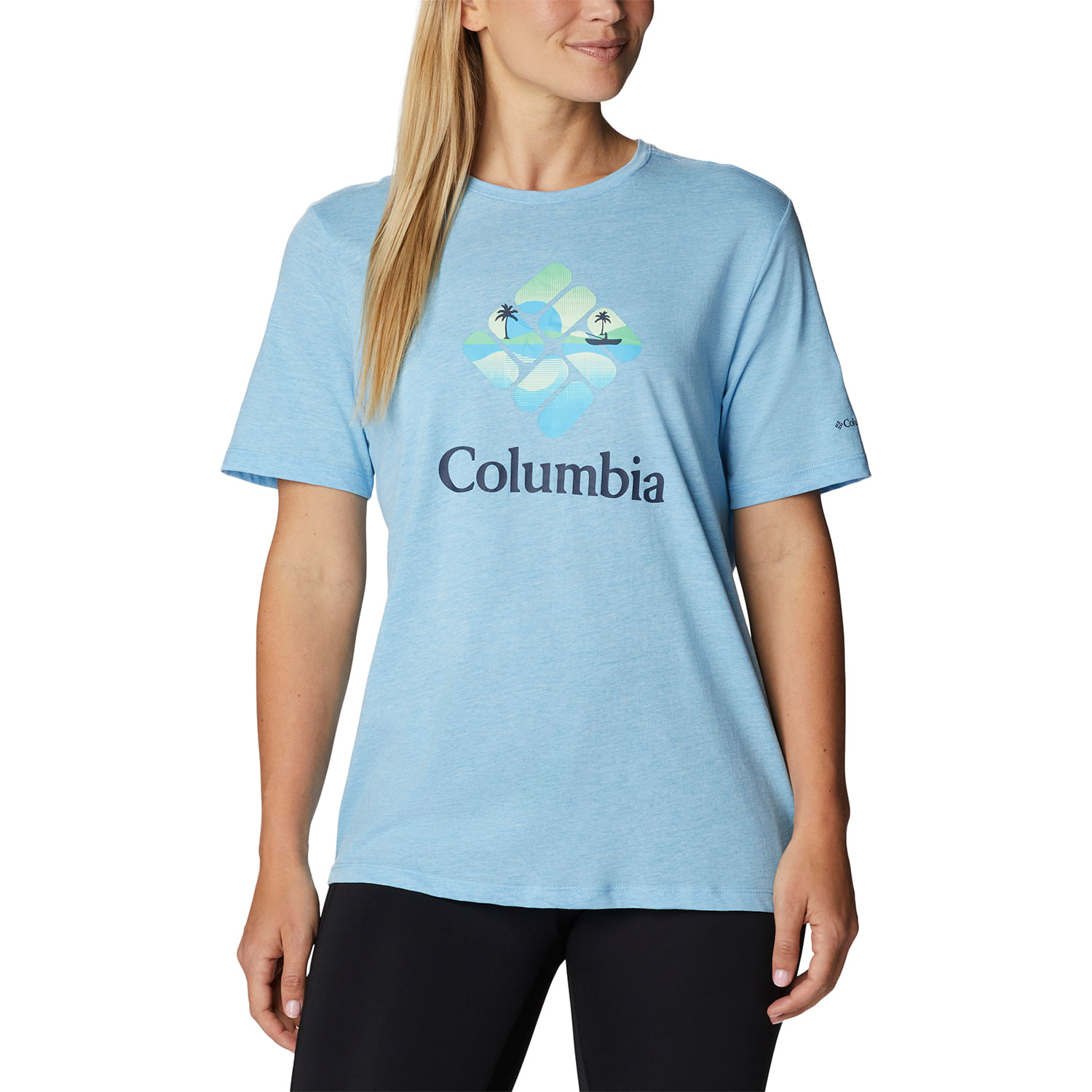 Polera Manga Corta Mujer Bluebird Day Relaxed Crew Neck Columbia