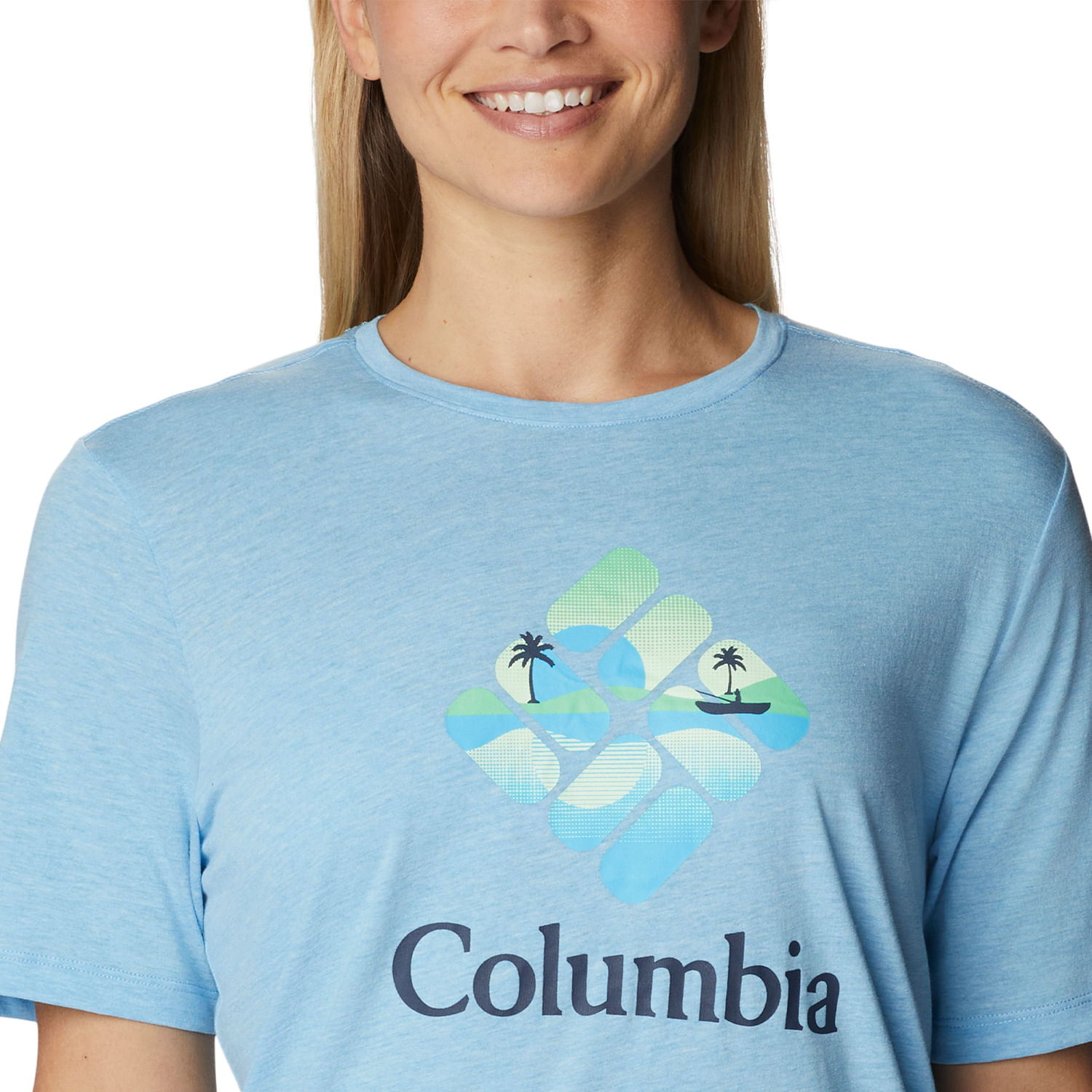 Polera Manga Corta Mujer Bluebird Day Relaxed Crew Neck Columbia