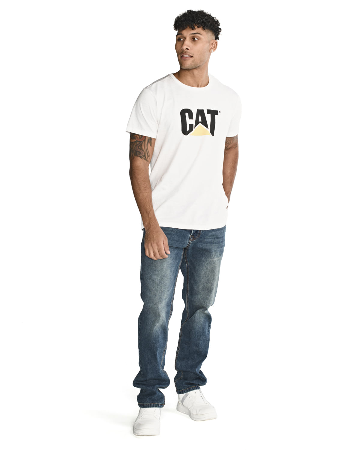 Jeans Casual Hombre TRIBLEND STRETCH DENIM SLIM AZUL CAT