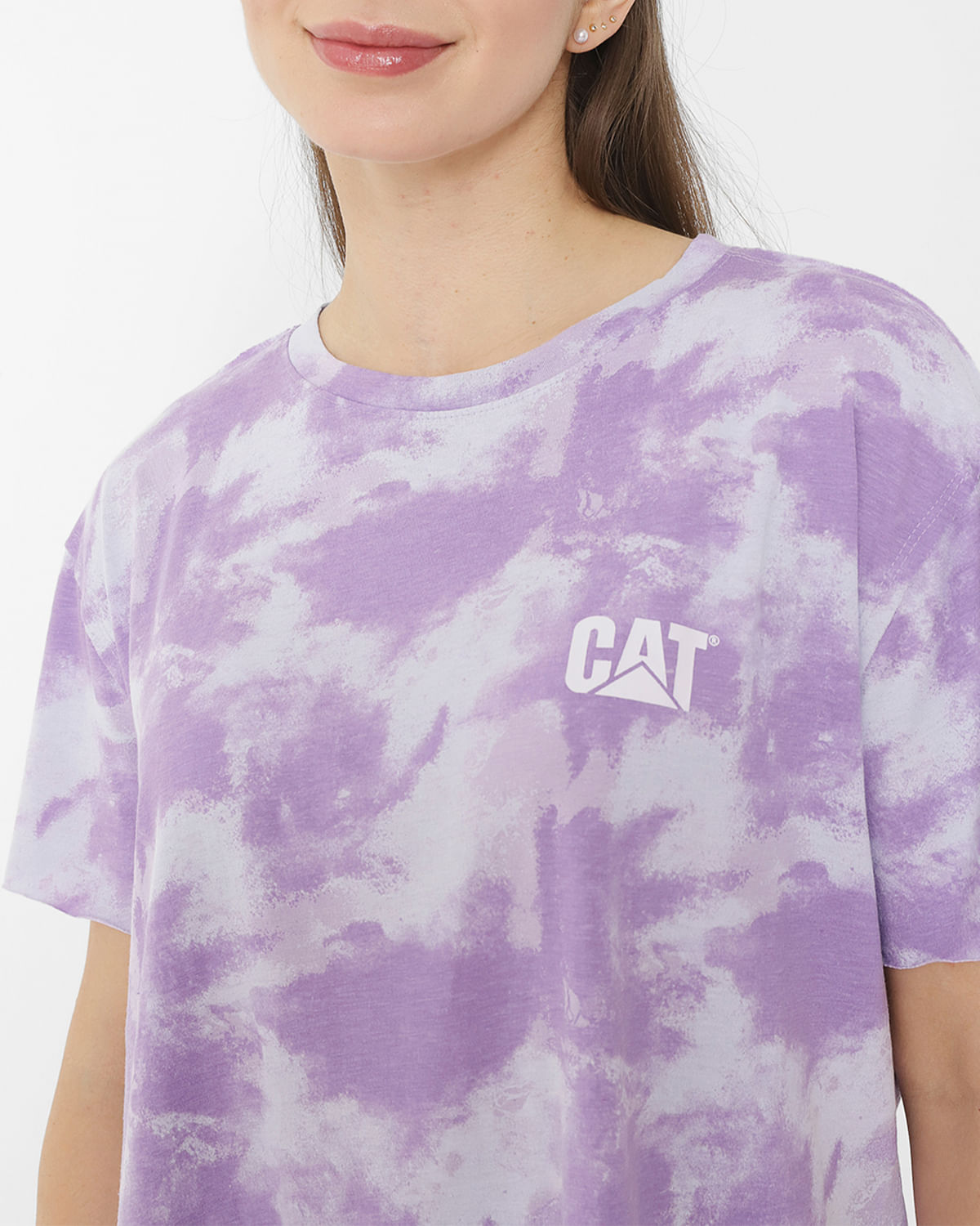 Polera Manga Corta Casual Mujer W EZ TIE DYE TEE MORADO CAT