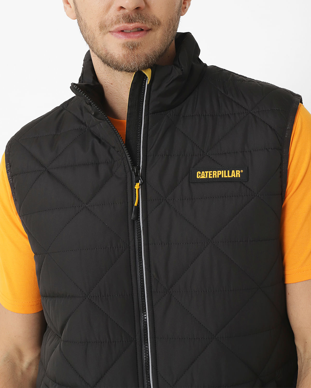 Chaqueta Sin Mangas Casual Hombre Mediumweight Insulated Triangle Quilted  Vest Negro Cat-Cat Chile - Rockford Chile