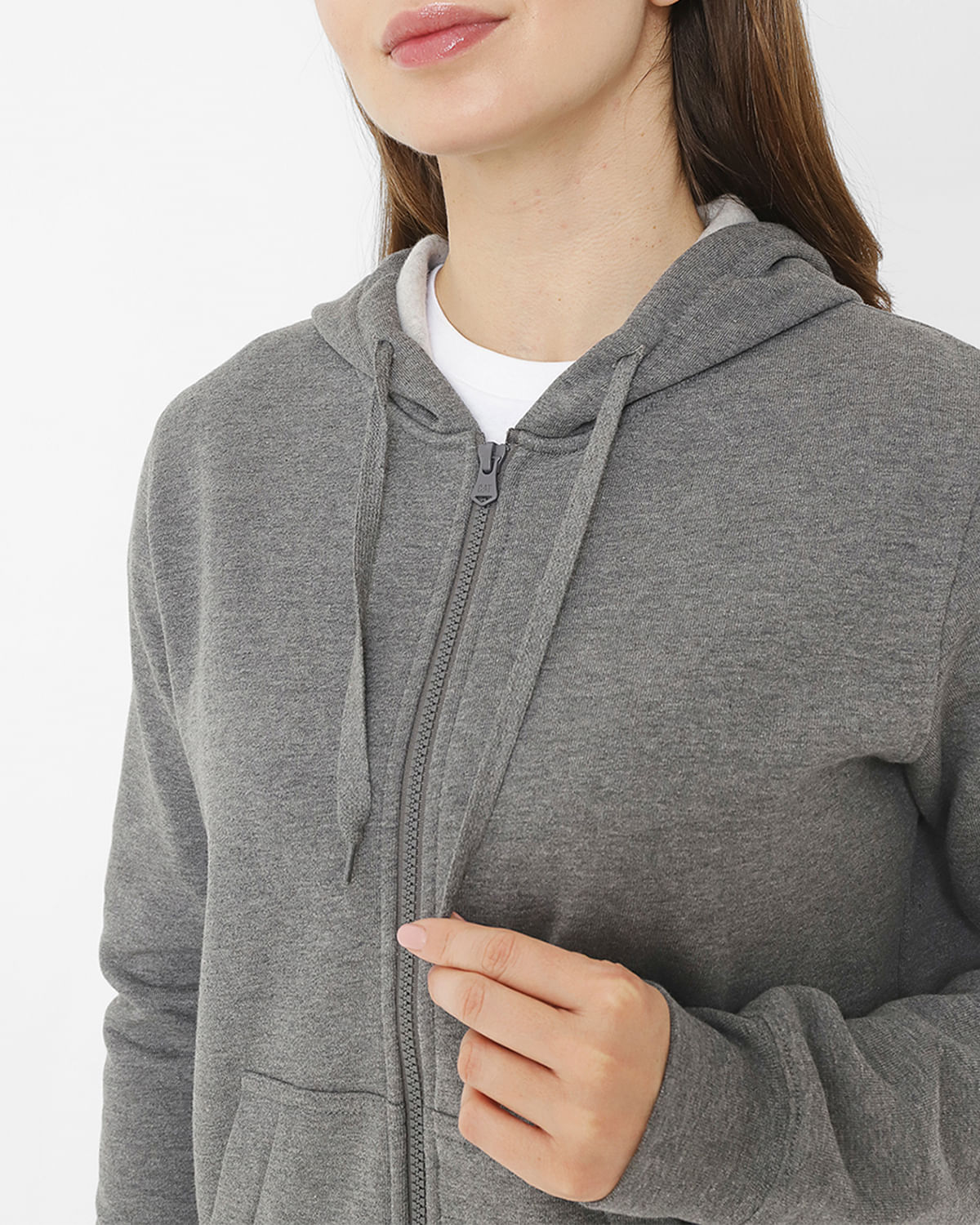 Poleron Casual Mujer FLEECE CATERPILLAR FULL ZIP HOODIE NEGRO CAT