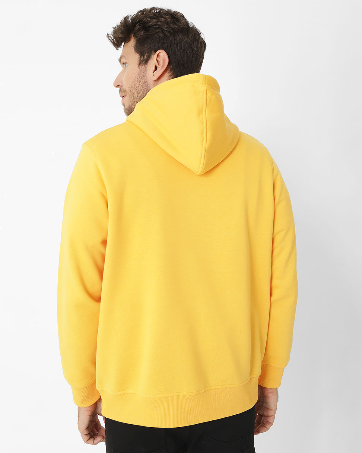 Poleron Casual Unisex FLEECE CAT LOGO PULLOVER HOODIE AMARILLO CAT