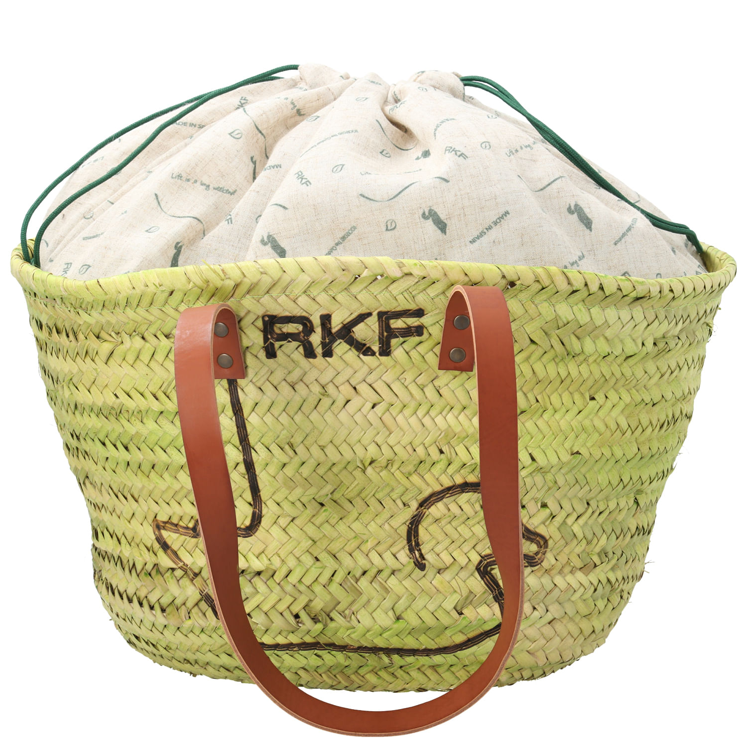 Cartera Rafia Mujer Rkf Malaga Verde Rockford