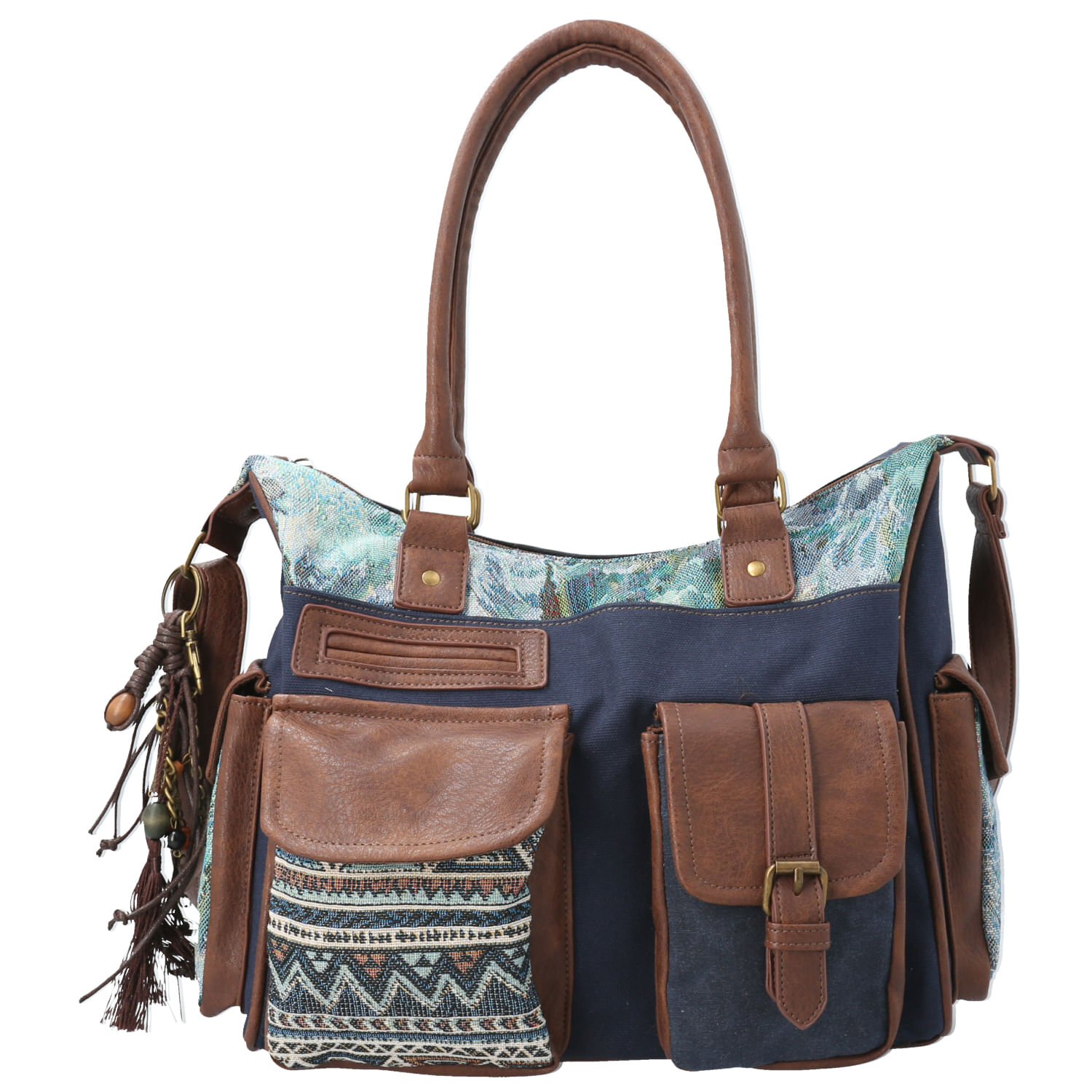 Cartera Textil Mujer Rossi I Hobo Azul Rockford