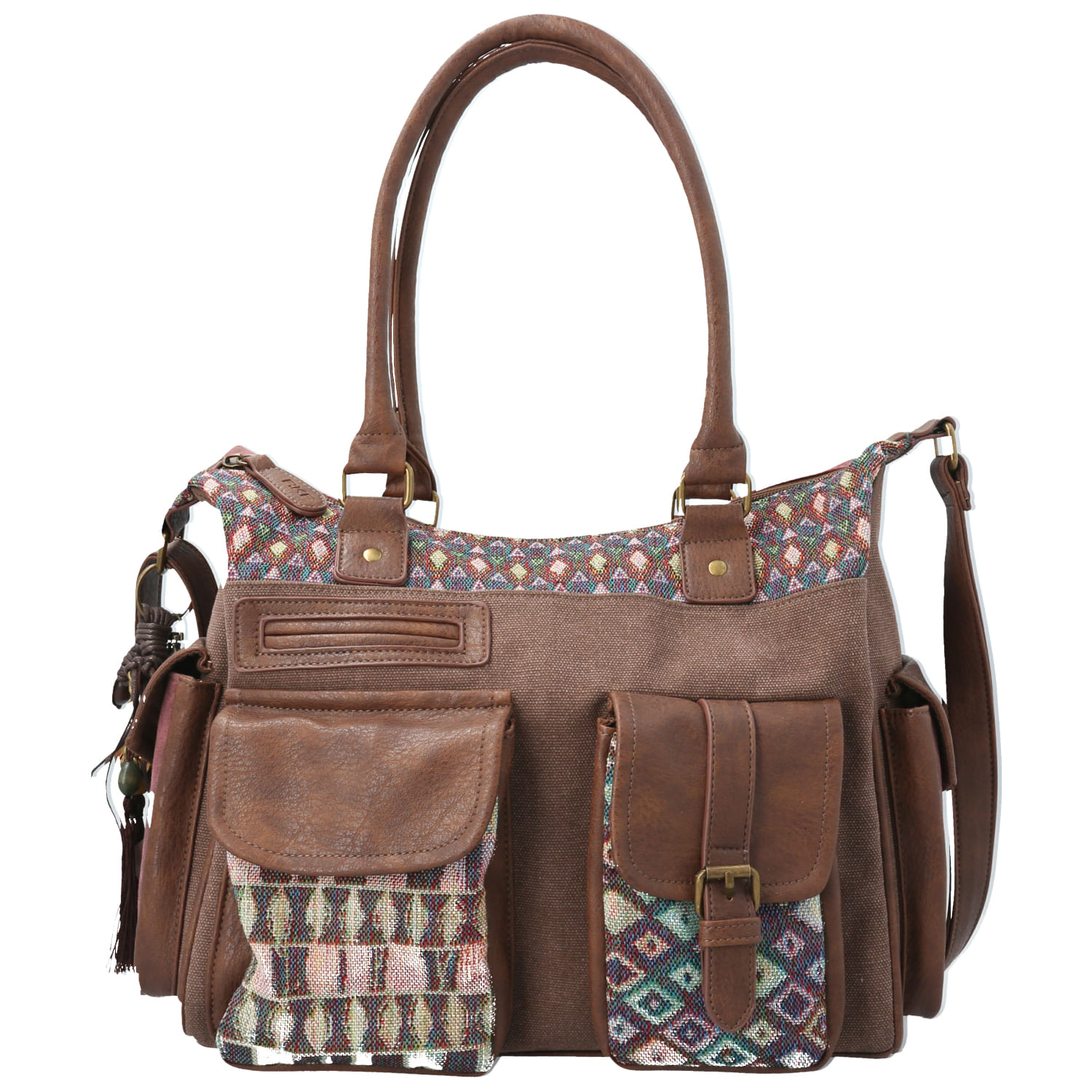 Cartera Textil Mujer Rossi I Hobo Café Rockford