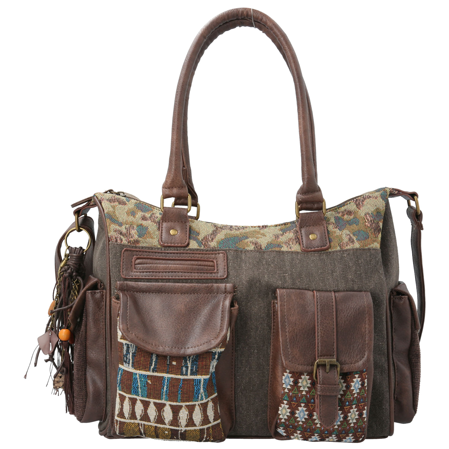 Cartera Textil Mujer Rossi I Hobo Café Rockford