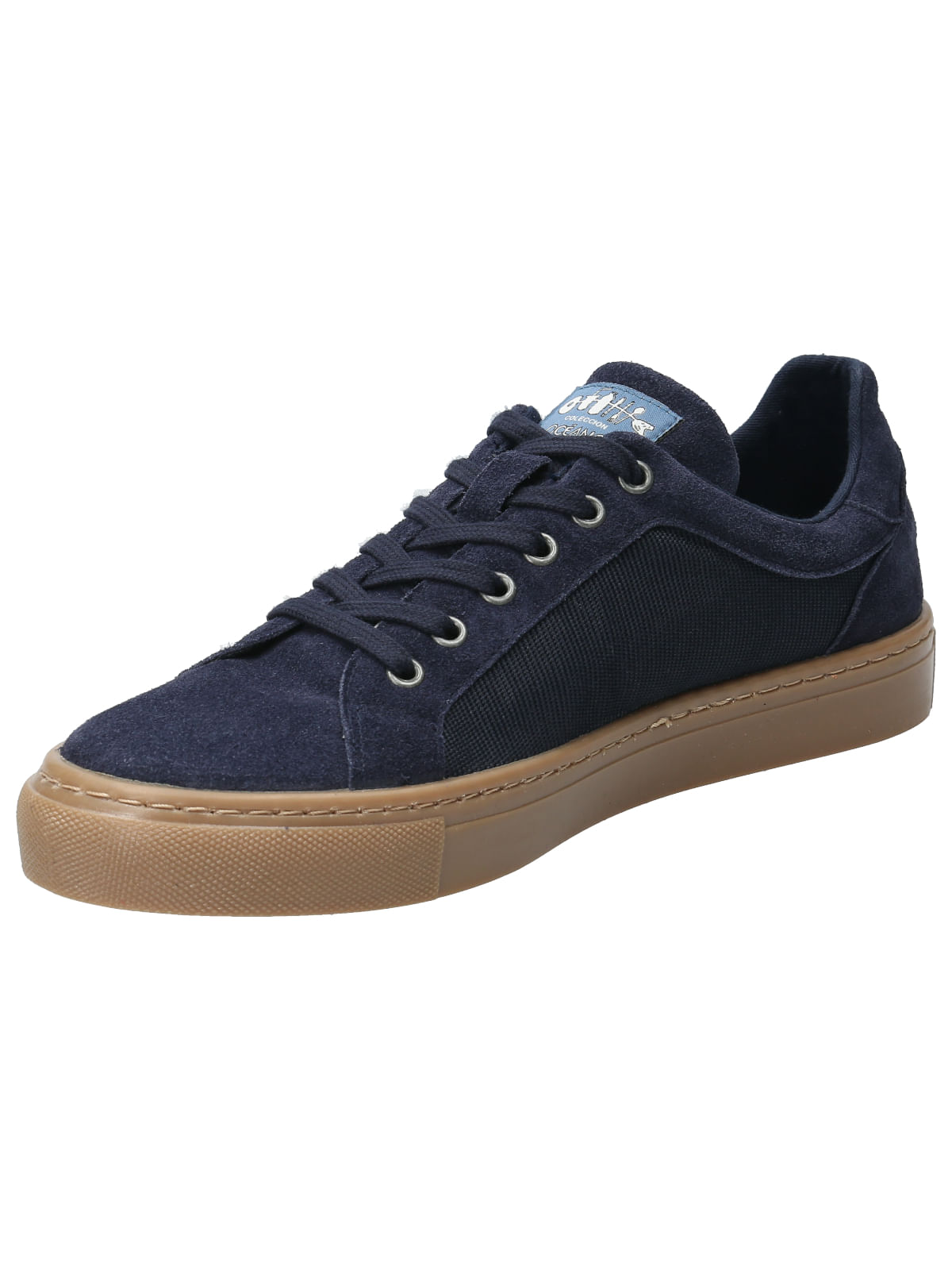 Zapatilla Cuero Hombre Tifon Azul Rockford