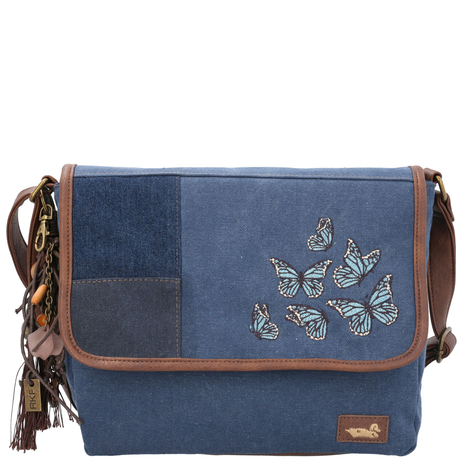 Cartera Textil Mujer Butterfly Cross Azul Rockford