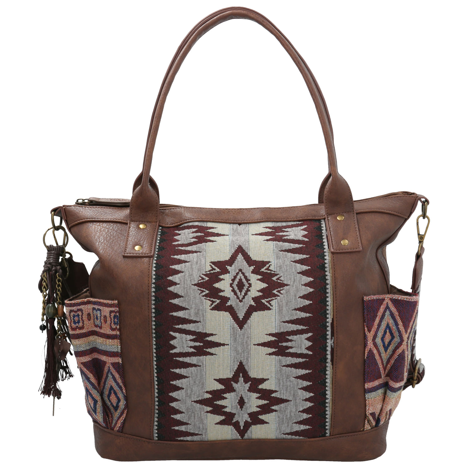 Cartera Textil Mujer Lorenza Tote Café Rockford