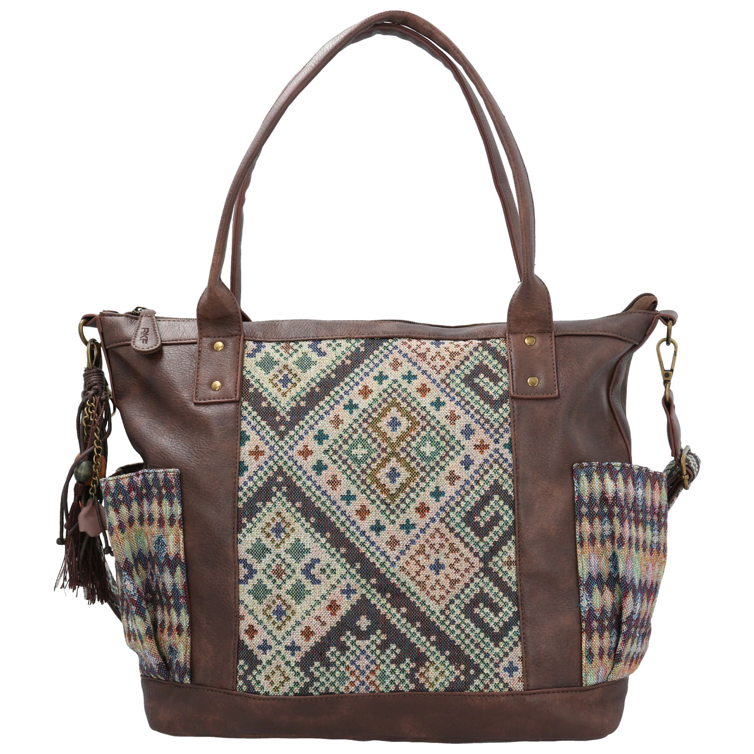 Cartera Textil Mujer Lorenza Tote Café Rockford