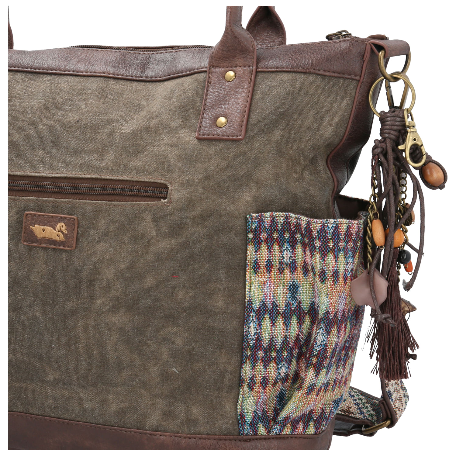Cartera Textil Mujer Lorenza Tote Café Rockford