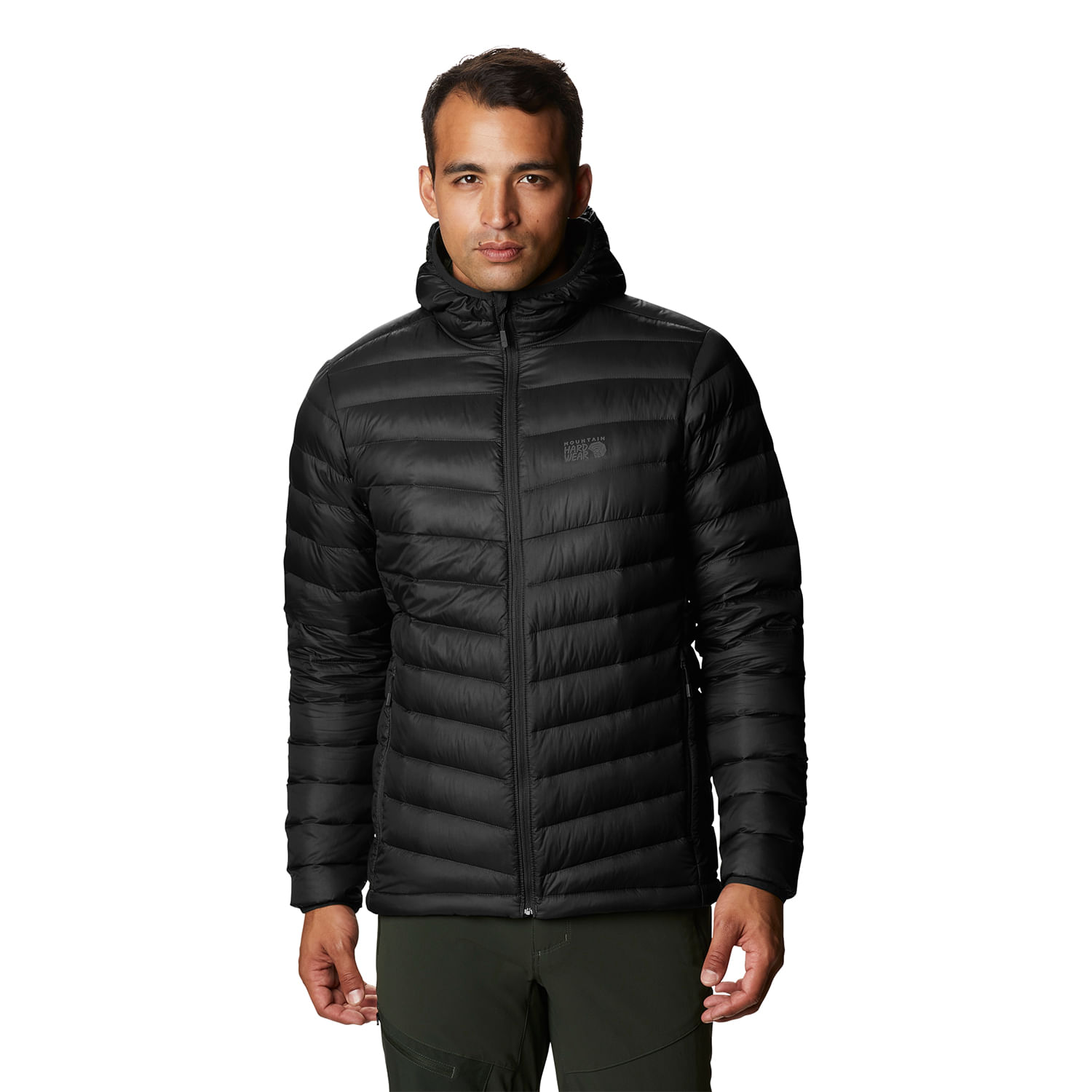 Parka Outerwear Hombre Glen Alpine Hooded Negro-Mountain Hardwear