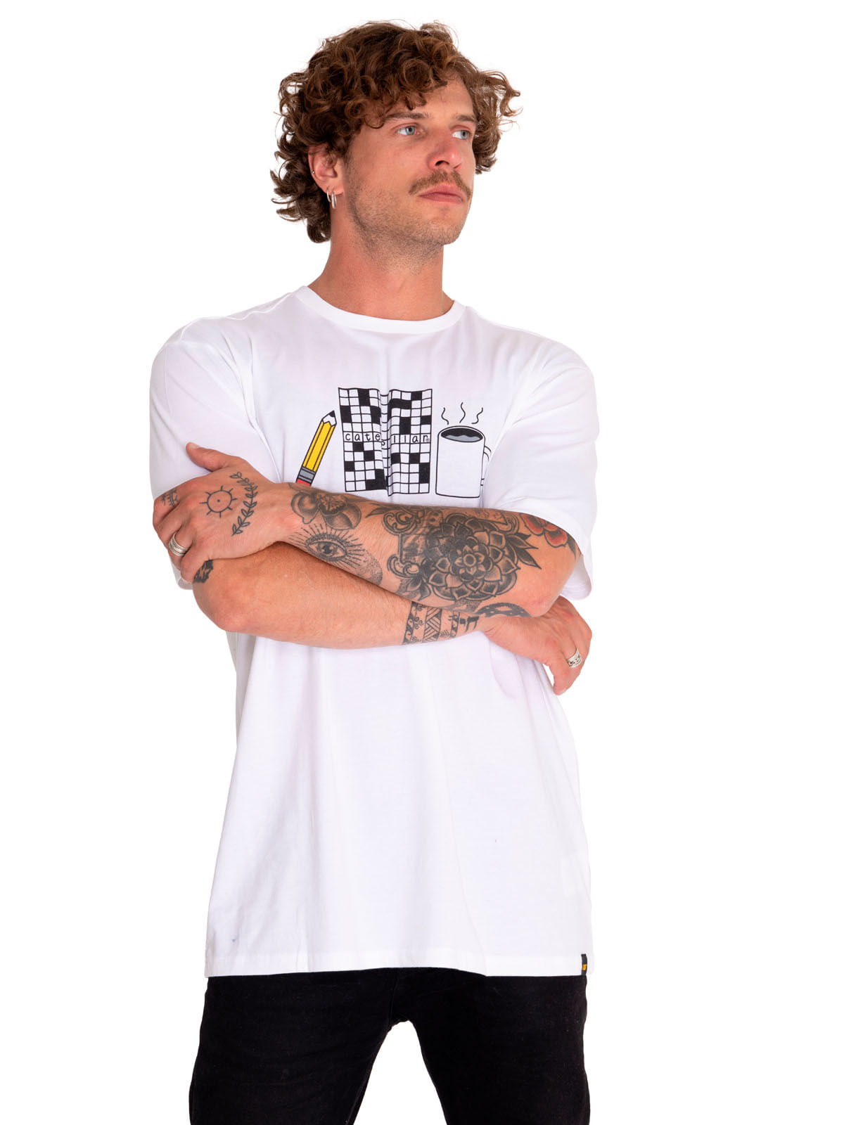 Polera manga best sale corta blanca