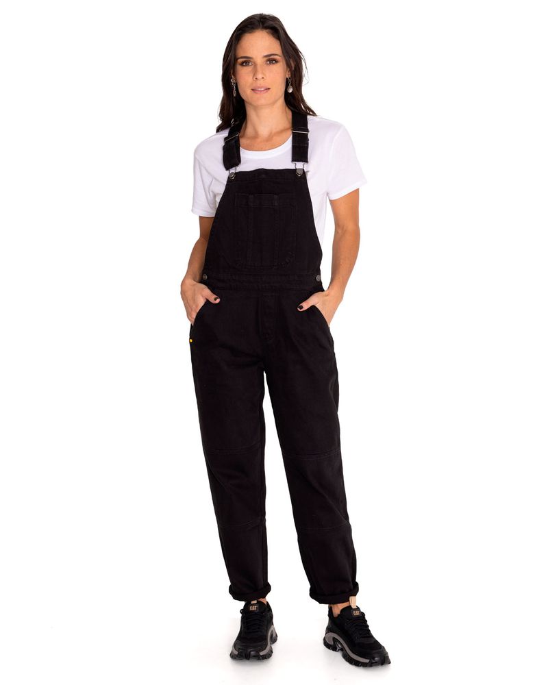 Jardinera-Casual-Mujer-Heritage-Uniform-Twill-Overall-Negro-Cat