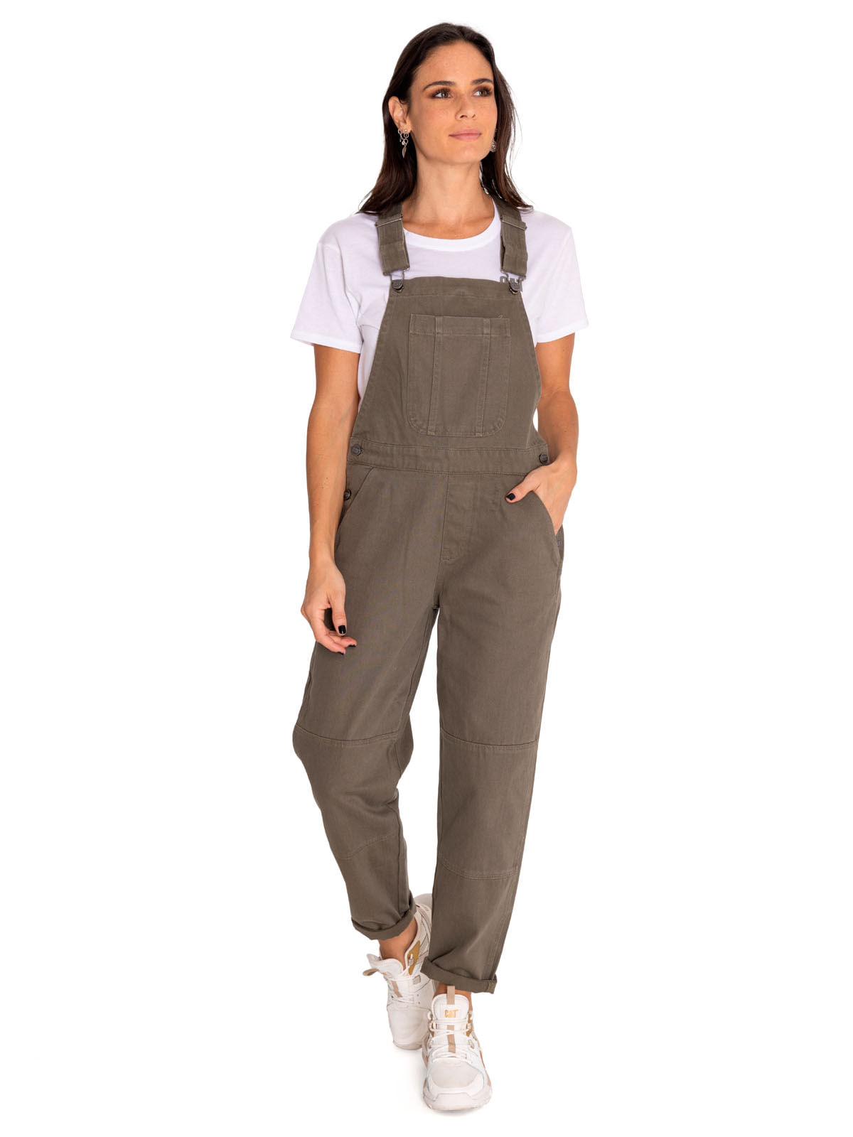 Jardinera Casual Mujer Heritage Uniform Twill Overall Verde Cat