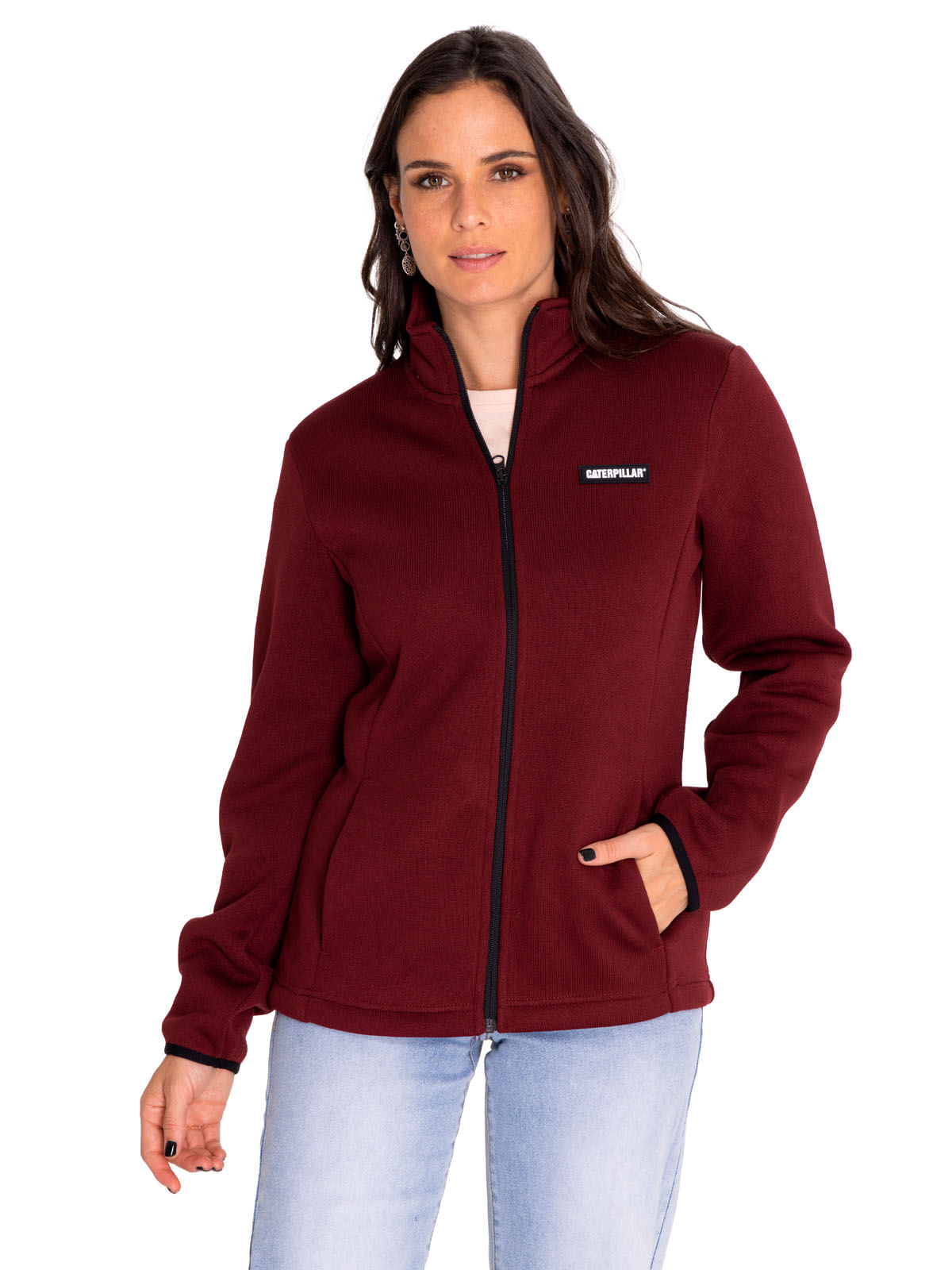 Polar Casual Mujer W Foundation Sweater Fleece Rojo Cat