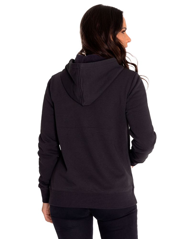 Poleron-Casual-Mujer-Fleece-Caterpillar-Pullover-Hoodie-Negro-Cat