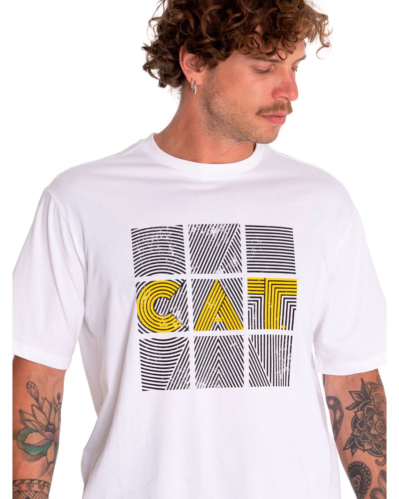 Polera-Manga-Corta-Casual-Hombre-Random-Energy-Graphic-Tee-2-Blanco-Cat