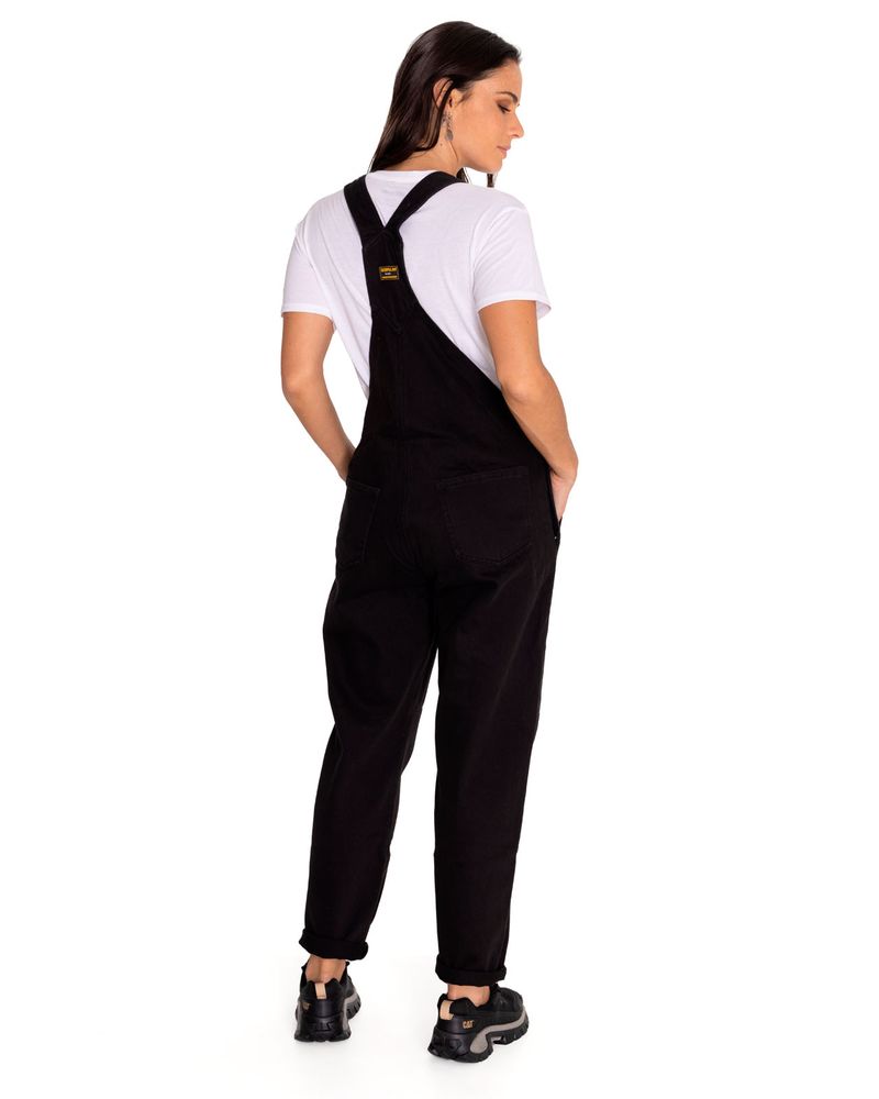 Jardinera-Casual-Mujer-Heritage-Uniform-Twill-Overall-Negro-Cat