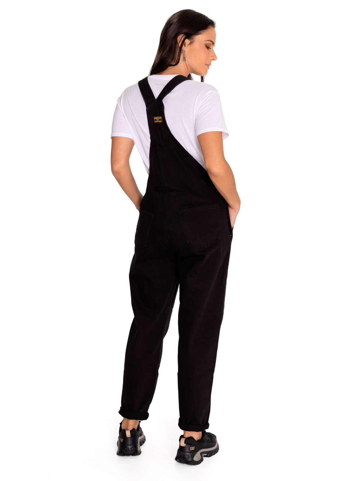 Jardinera Casual Mujer Heritage Uniform Twill Overall Negro Cat