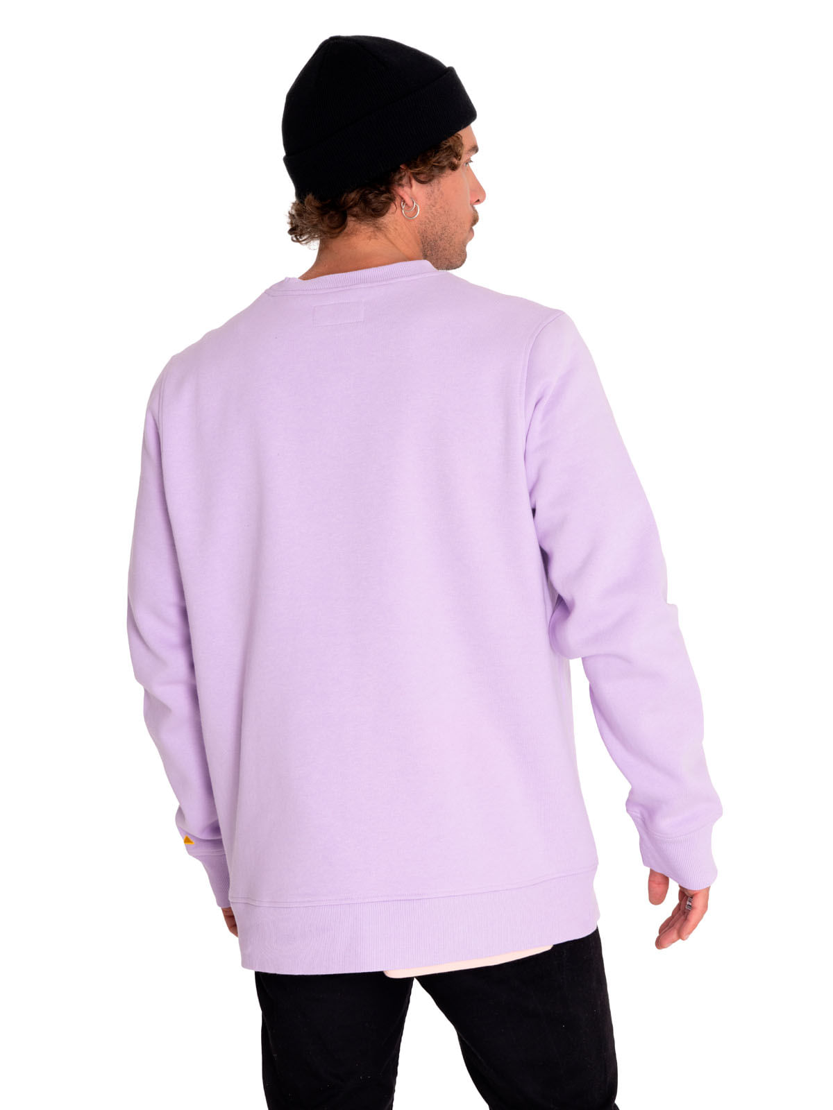 Poleron Casual Mujer Caterpillar Logo Crewneck Sweatshirt Morado Cat