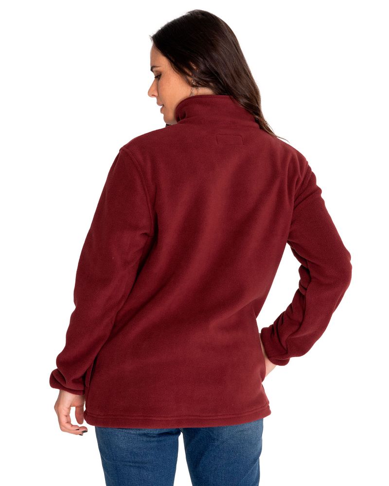 Polar-Casual-Mujer-W-Polar-Fleece-Half-Snap-Jacket-Rojo-Cat