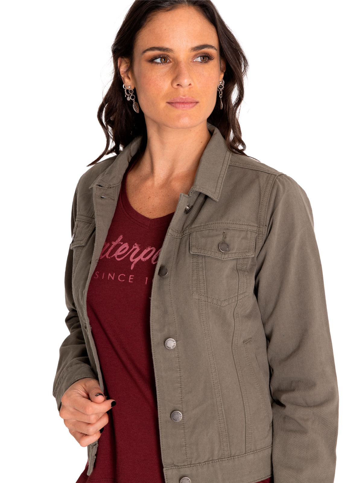 Chaqueta Denim Mujer W Foundation Denim Jacket Verde Cat