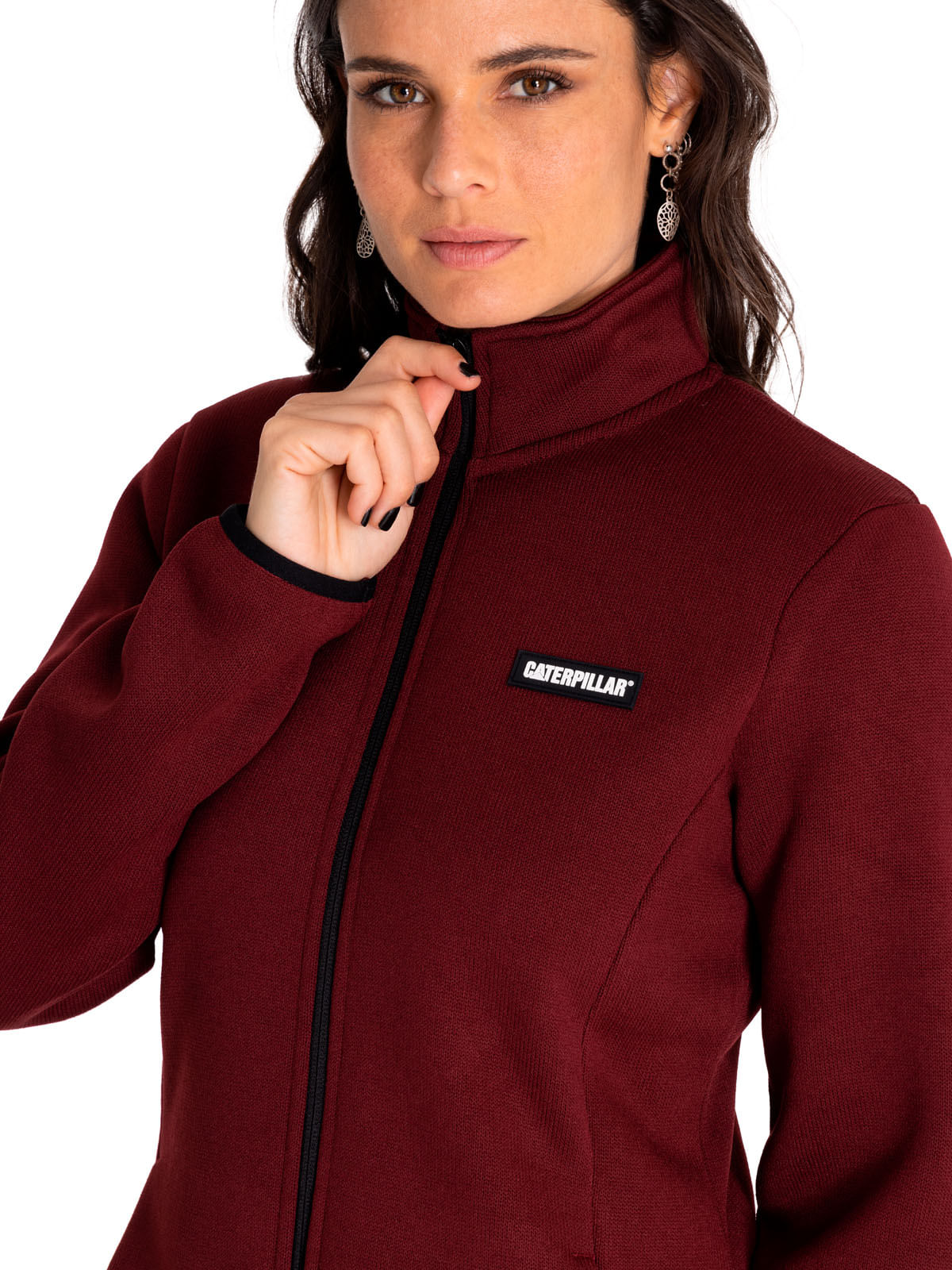 Polar Casual Mujer W Foundation Sweater Fleece Rojo Cat