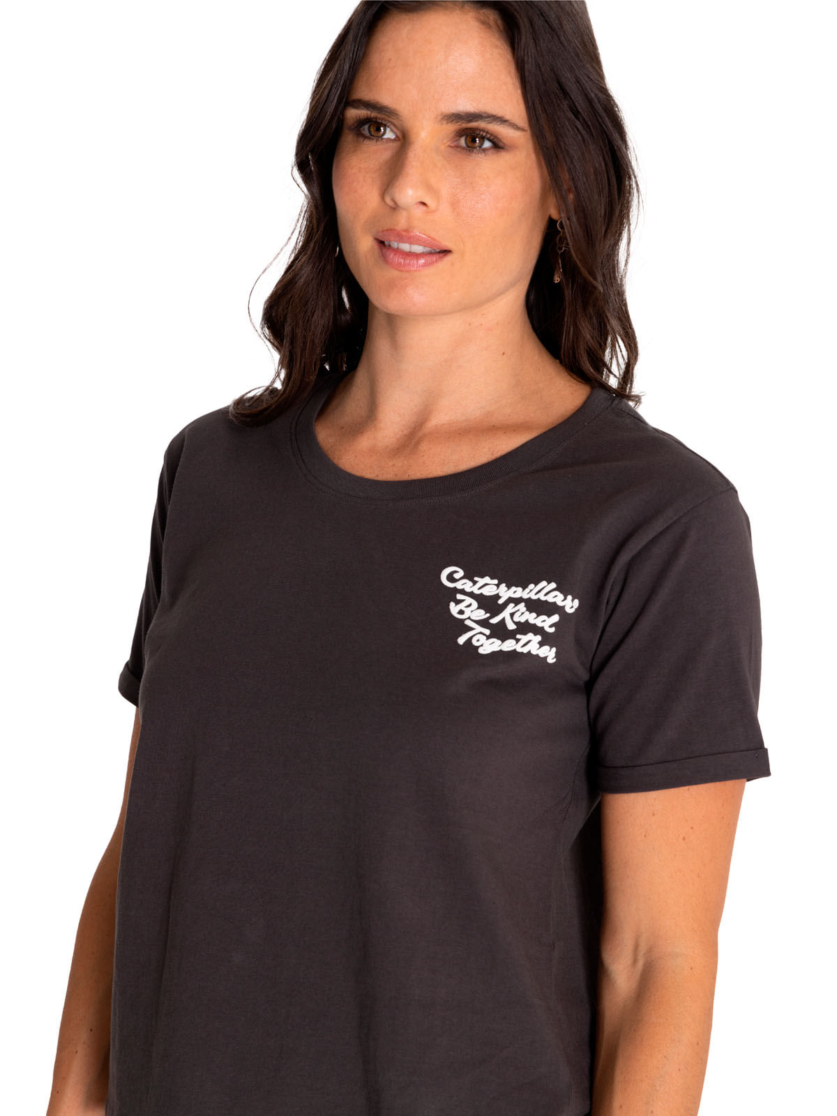 camiseta mujer manga corta cactus - Negroennegrecido