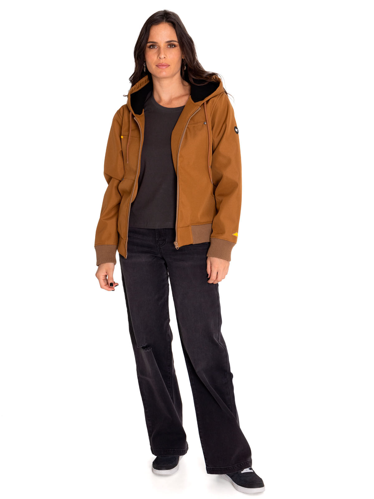 Chaqueta Casual Mujer W Bonded Fleece-Lined Jacket Café Cat