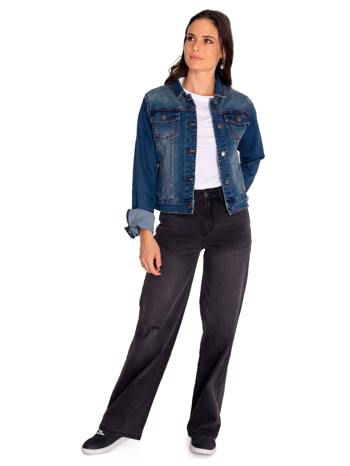 Chaqueta Denim Mujer W Foundation Denim Jacket Rojo Cat