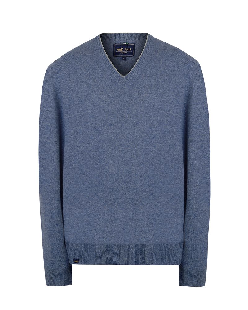 Sweater-Cashmere-Hombre-Cash-V-Azul-Rockford
