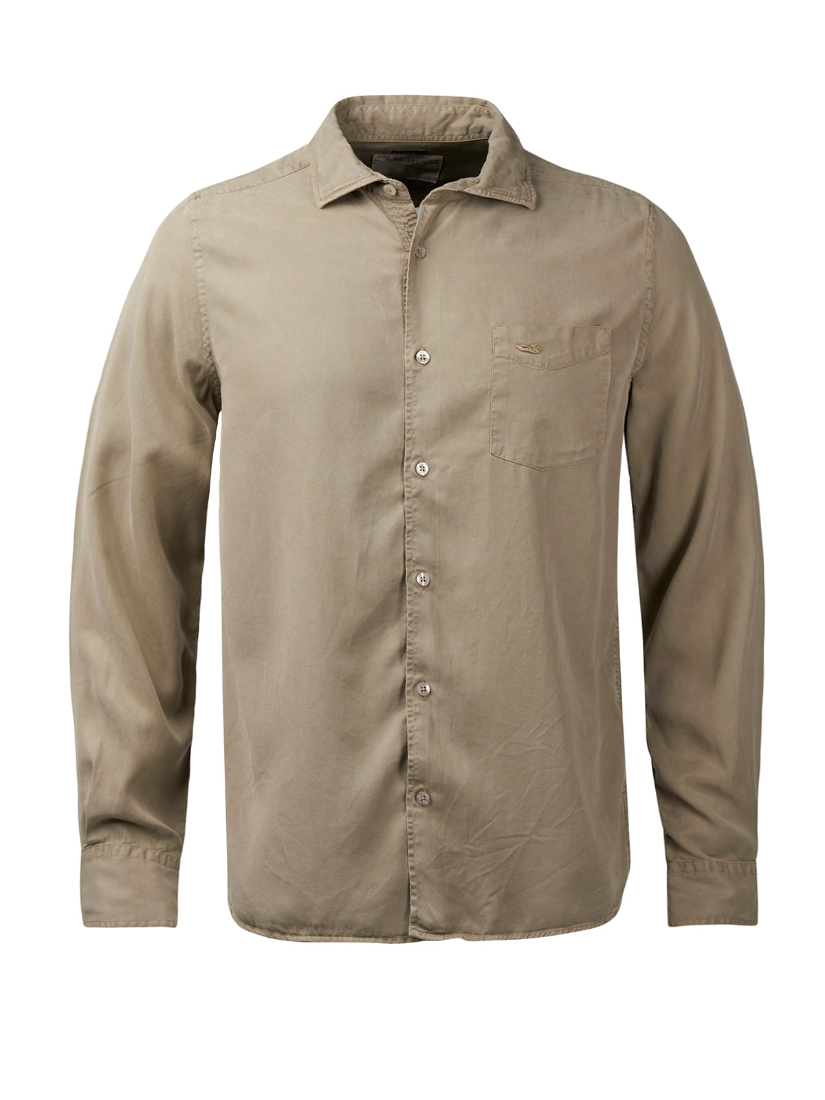 Camisa Tencel Hombre Aveiro Café Claro Rockford