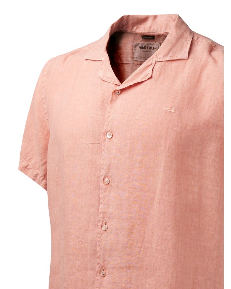 Camisa-Lino-Organico-Hombre-Braga-Coral-Rockford