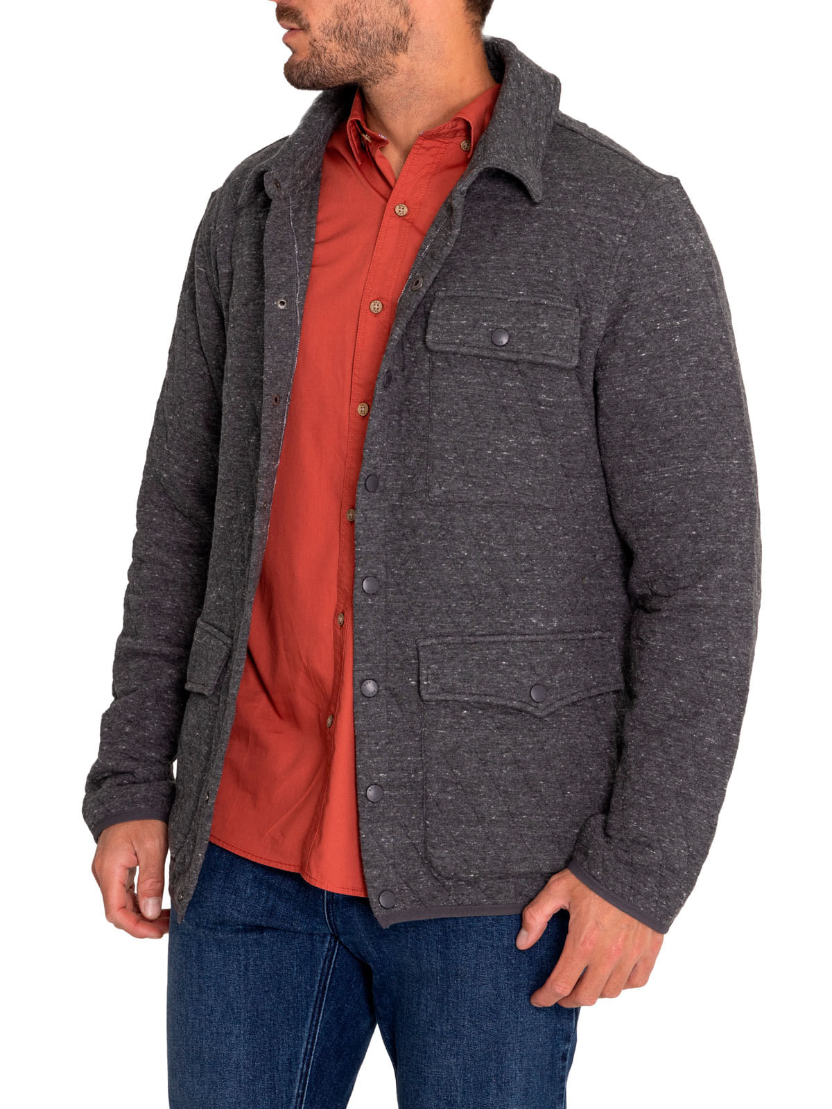 Polerón Fibras Recicladas Hombre Burgofull Gris Rockford
